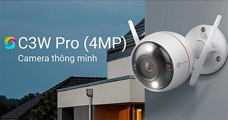 Camera IP Wifi EZVIZ C3W Pro Color Night 4MP ( IP67, 2.8mm, Hồng ngoại thông minh EXIR 30m)