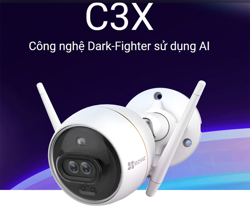Camera IP Wifi EZVIZ C3X (2.0MP, 4.0mm, IP67, Hồng ngoại thông minh EXIR 30m)