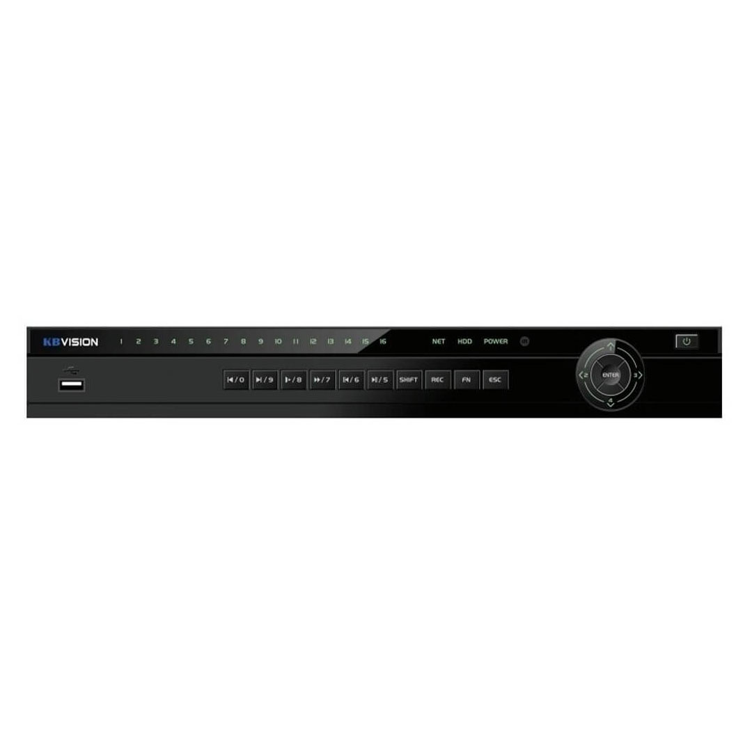 Đầu ghi hình Analog KBVISION KX-D8416H1 (16 kênh, Chuẩn nén hình ảnh H.265+, Ổ cứng 10TB)