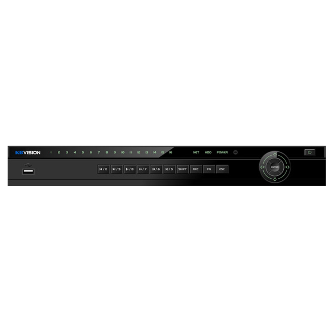 Đầu ghi hình Analog KBVISION KX-D2K8116H1 (16 Kênh, Chuẩn nén hình ảnh H.265+, Ổ cứng 10TB)