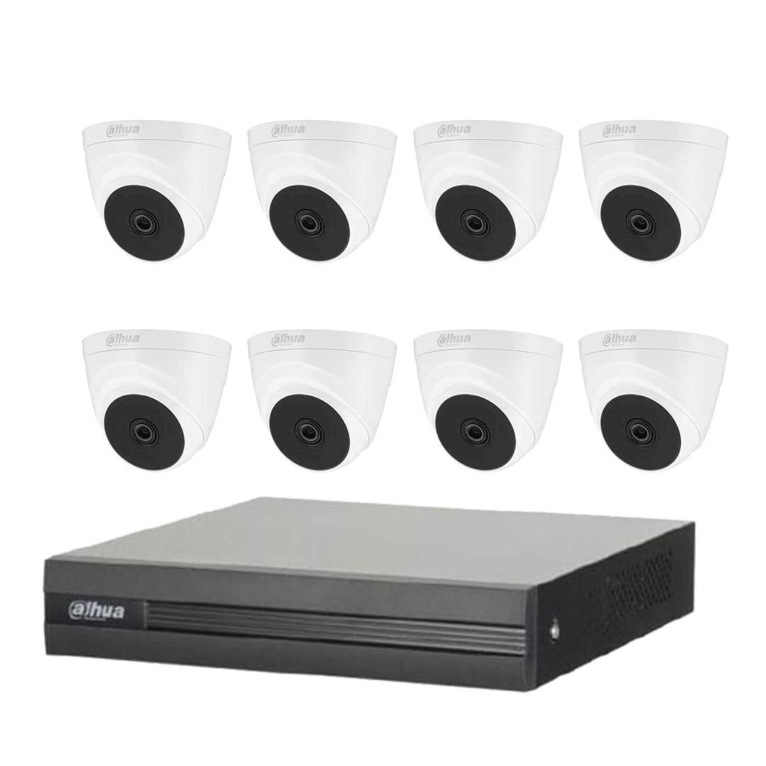Trọn bộ 1 - 8 Camera cầu DAHUA 2MP + Đầu ghi hình