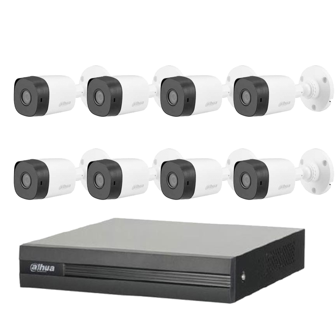 Trọn bộ 1 - 8 Camera thân DAHUA 2MP + Đầu ghi hình